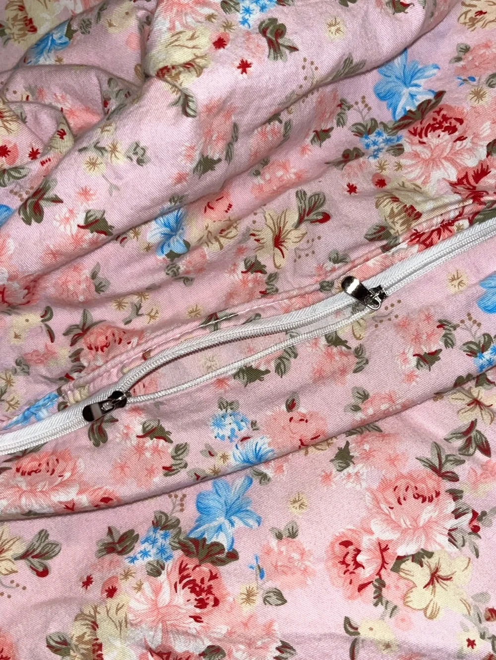 Fadfay~ Floral Pink 100% Cotton Duvet Cover with Roses ~ 86x73”